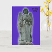 Glühender heilender Engel, erhalten gut bald Karte (Gelbe Blume)