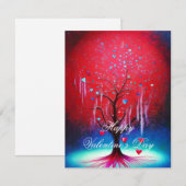 Glühender Herzbaumvalentin Feiertagskarte (Vorne/Hinten)