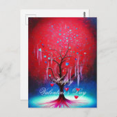 Glühender Herzbaumvalentin Postkarte (Vorne/Hinten)