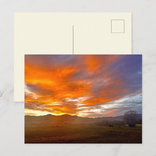 Glühender Himmel Postkarte (Vorne/Hinten)