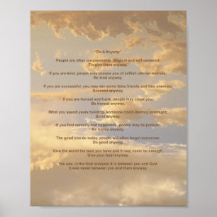 Glühender Himmel tun es irgendwie Poster