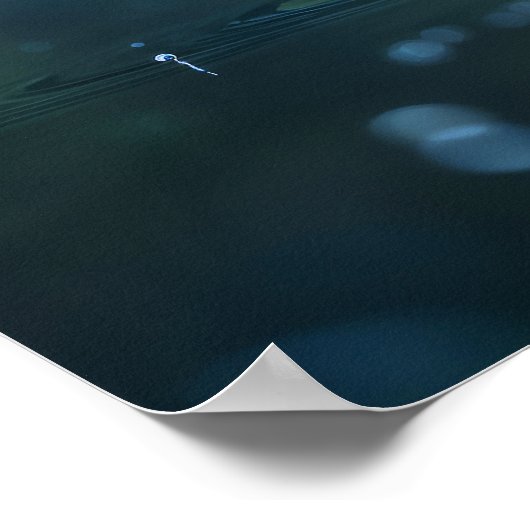 Glühender Hirschmagie-Waldtrunk Poster (Ecke)