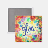 Glühender Hübscher Spaß Abstrakt Moderne Inspirivi Magnet (Vorderseite/Rückseite)