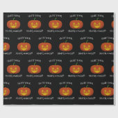 Glühender Jack-o'-Lantern - Licht in deine Albträu Geschenkpapier (Flach)