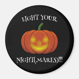 Glühender Jack-o'-Lantern - Licht in deine Albträu Magnet