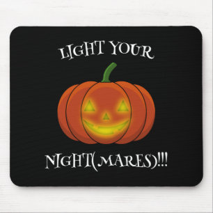 Glühender Jack-o'-Lantern - Licht in deine Albträu Mousepad