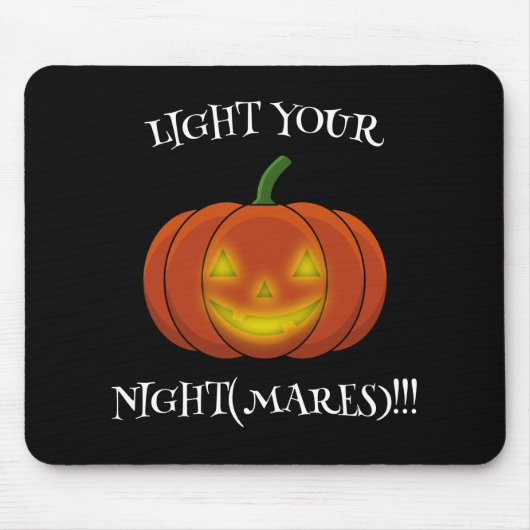 Glühender Jack-o'-Lantern - Licht in deine Albträu Mousepad (Vorne)
