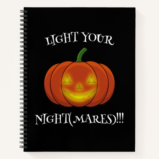 Glühender Jack-o'-Lantern - Licht in deine Albträu Notizblock (Vorderseite)