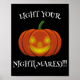Glühender Jack-o'-Lantern - Licht in deine Albträu Poster