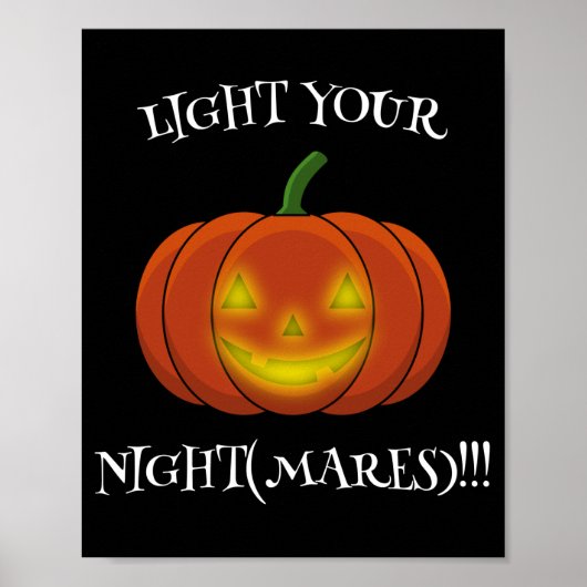 Glühender Jack-o'-Lantern - Licht in deine Albträu Poster (Vorne)