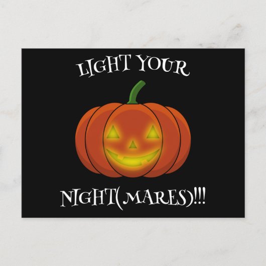 Glühender Jack-o'-Lantern - Licht in deine Albträu Postkarte (Vorderseite)