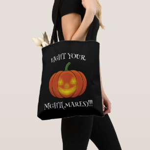 Glühender Jack-o'-Lantern - Licht in deine Albträu Tasche