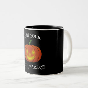 Glühender Jack-o'-Lantern - Licht in deine Albträu Zweifarbige Tasse