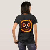 Glühender Jack-O'-Lantern Pumpkin T-Shirt (Schwarz voll)