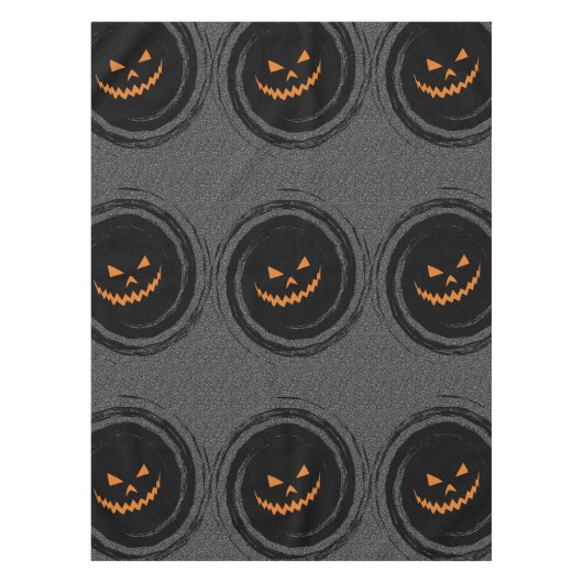 Glühender Jack O'Lantern Halloweens in einem Tischdecke (Vorderseite)