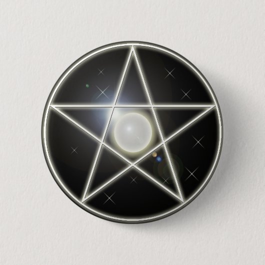 Glühender Knopf des Pentagram-1 Button (Vorderseite)