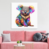 "Glühender Koala - Kunst der Wildnis Leinwanddruck (Insitu (Wohnzimmer))