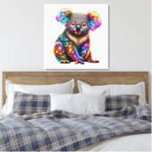 "Glühender Koala - Kunst der Wildnis Leinwanddruck (Insitu (Schlafzimmer))
