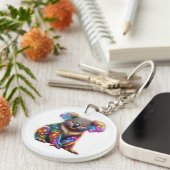 "Glühender Koala - Kunst der Wildnis Schlüsselanhänger (Vorderseite rechts)