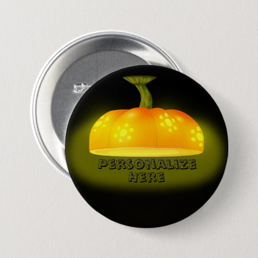 Glühender Kürbisfall niedlich Button (Vorne & Hinten)