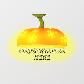 Glühender Kürbisfall niedlich Fensteraufkleber (Blatt)