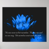 Glühender Lotus Blume Buddha Inspiration Zitat Poster (Vorne)
