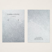 glühender Metallsilber ・ Earring Display Card (Vorne & Hinten)