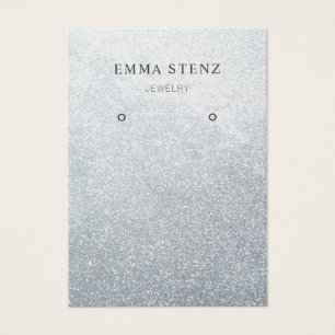 glühender Metallsilber ・ Earring Display Card