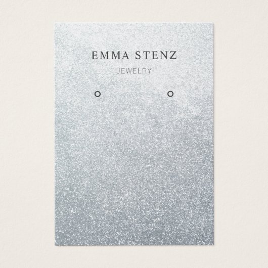 glühender Metallsilber ・ Earring Display Card (Vorderseite)