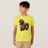 Glühender Mit Augen Darmwurm T-Shirt (Vorne ganz)