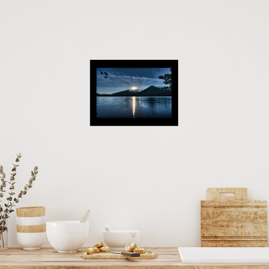 Glühender Mond über dem Poster (Küche)