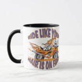 Glühender Motorrad-Schädel Tasse (Links)