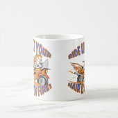 Glühender Motorrad-Schädel Tasse (Mittel)