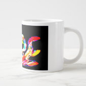 Glühender Oktopus Sommer Jumbo-Tasse (Rechts)