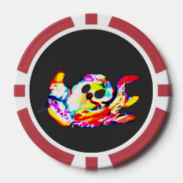 Glühender Oktopus Sommer Pokerchips