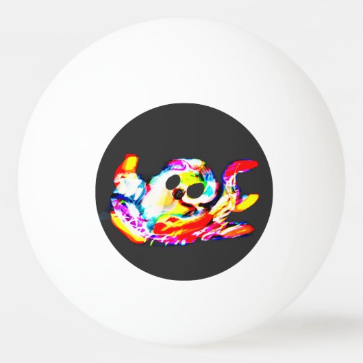 Glühender Oktopus Sommer Tischtennisball (Vorderseite)
