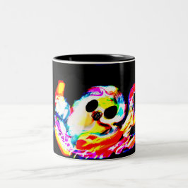 Glühender Oktopus Sommer Zweifarbige Tasse