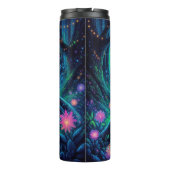 Glühender Panther im Biolumineszenz-Wald Thermosbecher (Rückseite)