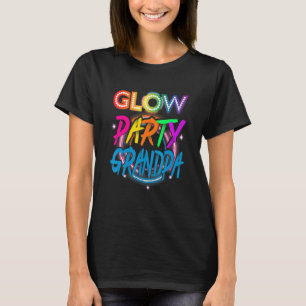 Glühender Party Opa Paint Spritzer Effect Glow Pa T-Shirt