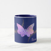 Glühender Pattern Butterfly Personalisiert Tasse (Zentrum)
