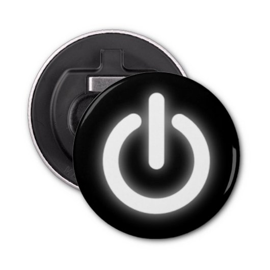 Glühender Power auf Symbolfunny Flaschenöffner (Vorderseite)