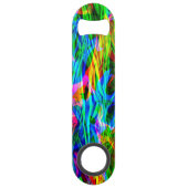 Glühender Regenbogen abstrakt Speedflaschenöffner (Rückseite)
