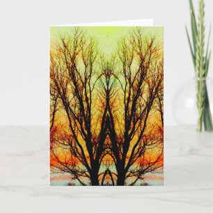 Glühender Regenbogen-Baum-abstrakter Karte
