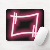 Glühender rosa Effekt auf schwarz Mousepad (Mit Mouse)