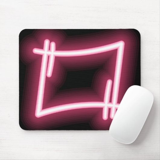 Glühender rosa Effekt auf schwarz Mousepad (Mit Mouse)