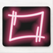 Glühender rosa Effekt auf schwarz Mousepad (Vorne)