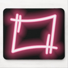 Glühender rosa Effekt auf schwarz Mousepad