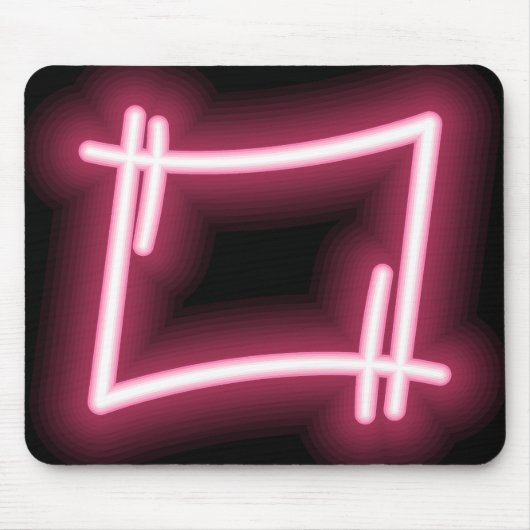 Glühender rosa Effekt auf schwarz Mousepad (Vorne)