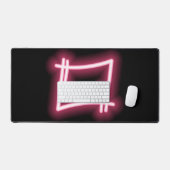 Glühender rosa Effekt auf schwarz Schreibtischunterlage (Tastatur & Maus)