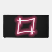 Glühender rosa Effekt auf schwarz Schreibtischunterlage (Vorderseite)